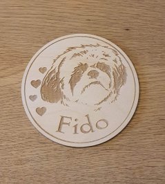 Podtácky so stojanom Shitsu s vlastným menom 6 ks