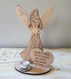 Anjelský svietnik s citátom Anjel je