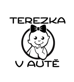 Dieťa v aute dievčatko nálepka na auto