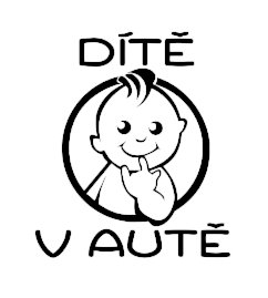 Dieťa v aute chlapec nálepka na auto