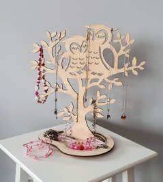 Stojan na šperky Strom dvě sovy