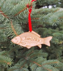 Vianočná ozdoba Ryba s menom