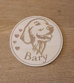 Podtácky so stojanom Labrador s vlastným menom 6 ks