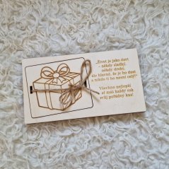 Dárková krabička na peníze k narozeninám DÁREK