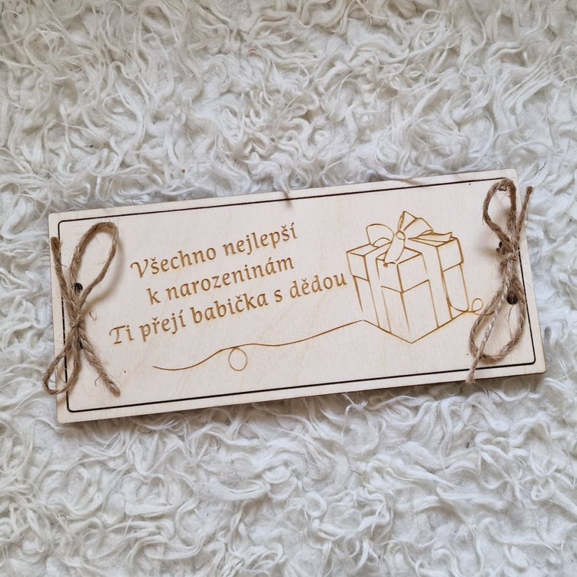 Dárková krabička na peníze k Narozeninám
