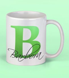 Bezva Keramický hrnek se jménem Písmeno zelené