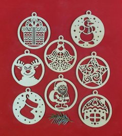 Vánoční baňky sada 8 ks