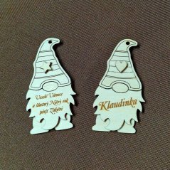 Vianočná dekorácia Trpaslík  s vlastným menom alebo nápisom