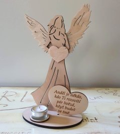 Svícen Anděl s citátem Anděl je