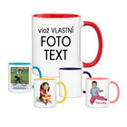 Hrnky barevné s fotografií - Jen FOTO, nebo FOTO s vlastním textem? - ANO, chci FOTO a vlastní TEXT