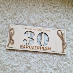 Dárková krabička na peníze k Narozeninám (vaše vlastní číslo) 1