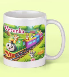 Hrnek se jménem Vláček se zvířátky