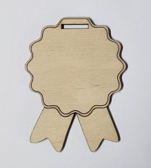 Drevená medaila so stuhou polotovar,  balenie 30 ks alebo 50 ks