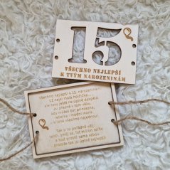 Dárková krabička na peníze k Narozeninám (vaše vlastní číslo) menší