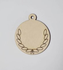 Medaile dřevěná kulatá vzor 1 polotovar , balení 30 ks nebo 50 ks