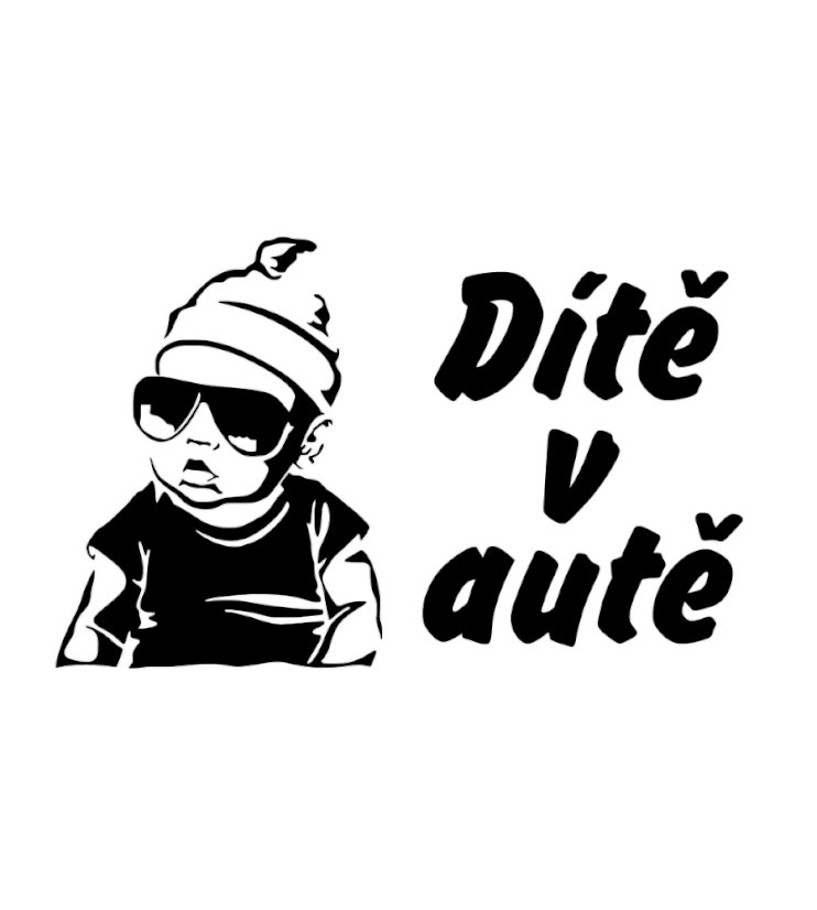 Dítě v autě 2 samolepka na auto - Barva samolepky >>>>VYBERTE SI: Oranžová, Velikost samolepky: Velikost D