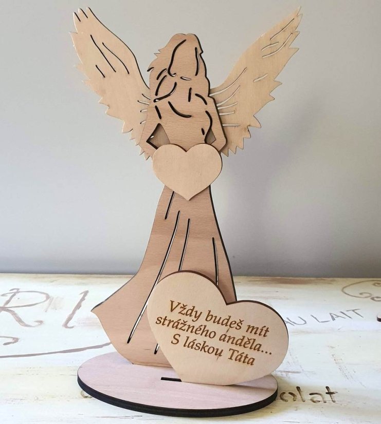 Anjel s citátom Vždy budeš mať strážneho anjela Táta