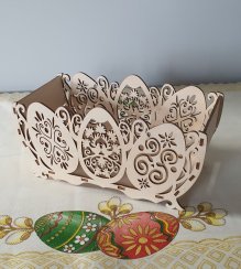 Velikonoční košík dřevěný