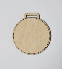 Medaile dřevěná kulatá lem polotovar , balení 30 ks nebo 50 ks