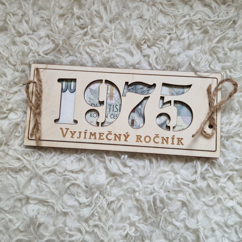 Darčeková krabička na peniaze k narodeninám Výnimočný ročník