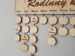 Rodinný kalendář se jmény Strom života