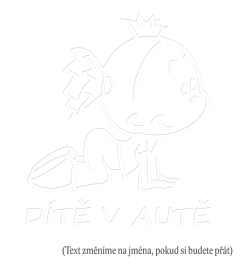 Děti v autě jména holka leze samolepka na auto