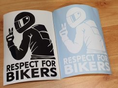 Nálepka na auto Rešpekt pre cyklistov