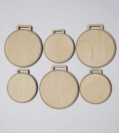 Drevená medaila s okrúhlym okrajom polotovar, balenie 30 ks alebo 50 ks