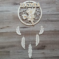 Lapač snů dřevěný se jménem Víla
