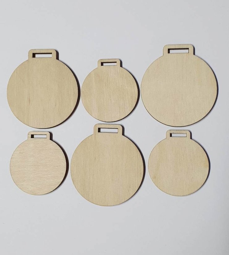 Medaile dřevěná kulatá polotovar , balení 30 ks nebo 50 ks