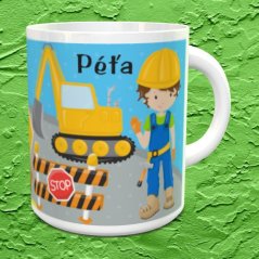 Hrnek s vlastním jménem Stavitel