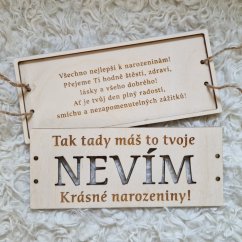 Dárková krabička na peníze k Narozeninám NEVÍM co chci