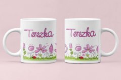 Keramický hrnek se jménem Květiny