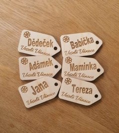 Vianočné menovky nielen na darčeky