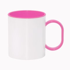 Plastový lehký růžový hrnek s Vaší fotkou 0,3 l