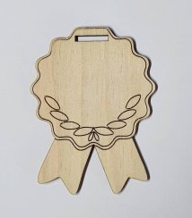 Medaile dřevěná se stuhou vzor polotovar , balení 30 ks nebo 50 ks