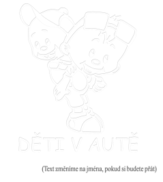 Dieťa v aute Chlapec a chlapček 2  samolepka na auto