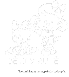 Dieťa v aute Dievča a dievčatko samolepka na auto