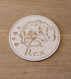 Podtácky s bišónom s vlastným menom 6 ks