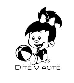 Dítě v autě Holčička s balónem samolepka na auto