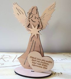 Anjel s citátom Moji anjelskí priatelia