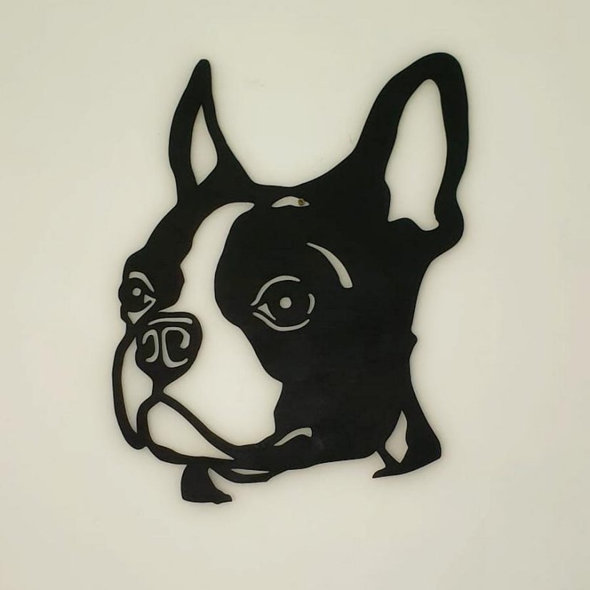 Buldoček hlava obraz - Barevné provedení: Přírodní motiv, bez nátěru