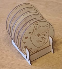 Podtácky Pomeranian s menom 6 ks