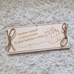 Darčeková krabička na peniaze k narodeninám