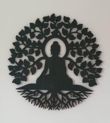 Dřevěný Strom života Budha