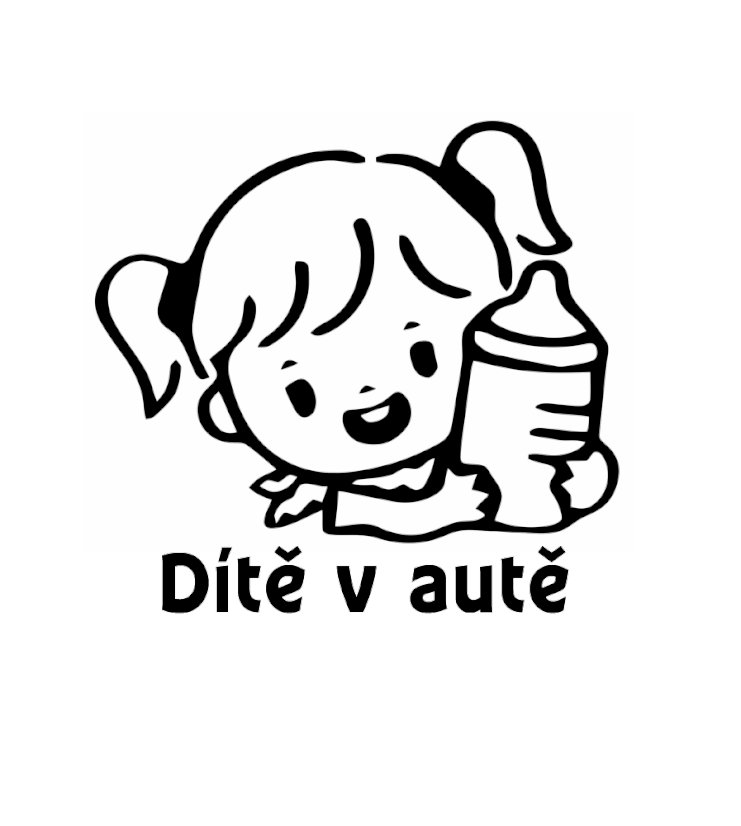 Dieťa v aute nálepka
