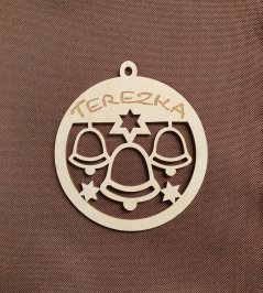 Vianočné drevené zvončeky s menom