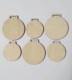 Drevená medaila s okrúhlym lemom polotovar, balenie 30 ks alebo 50 ks