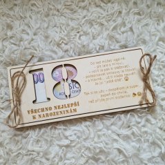 Dárková krabička obálka na peníze k Narozeninám (vaše vlastní číslo)