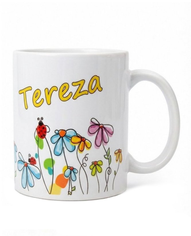 Keramický hrnek se jménem - žluté jméno